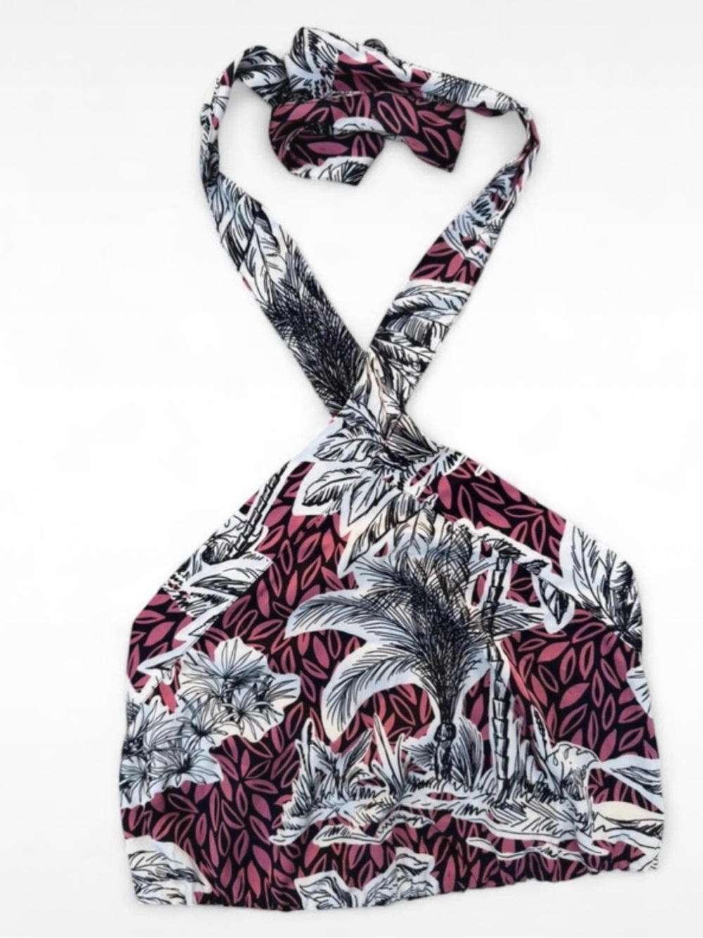 Rachel Zoe Tropical Halter Crop Top